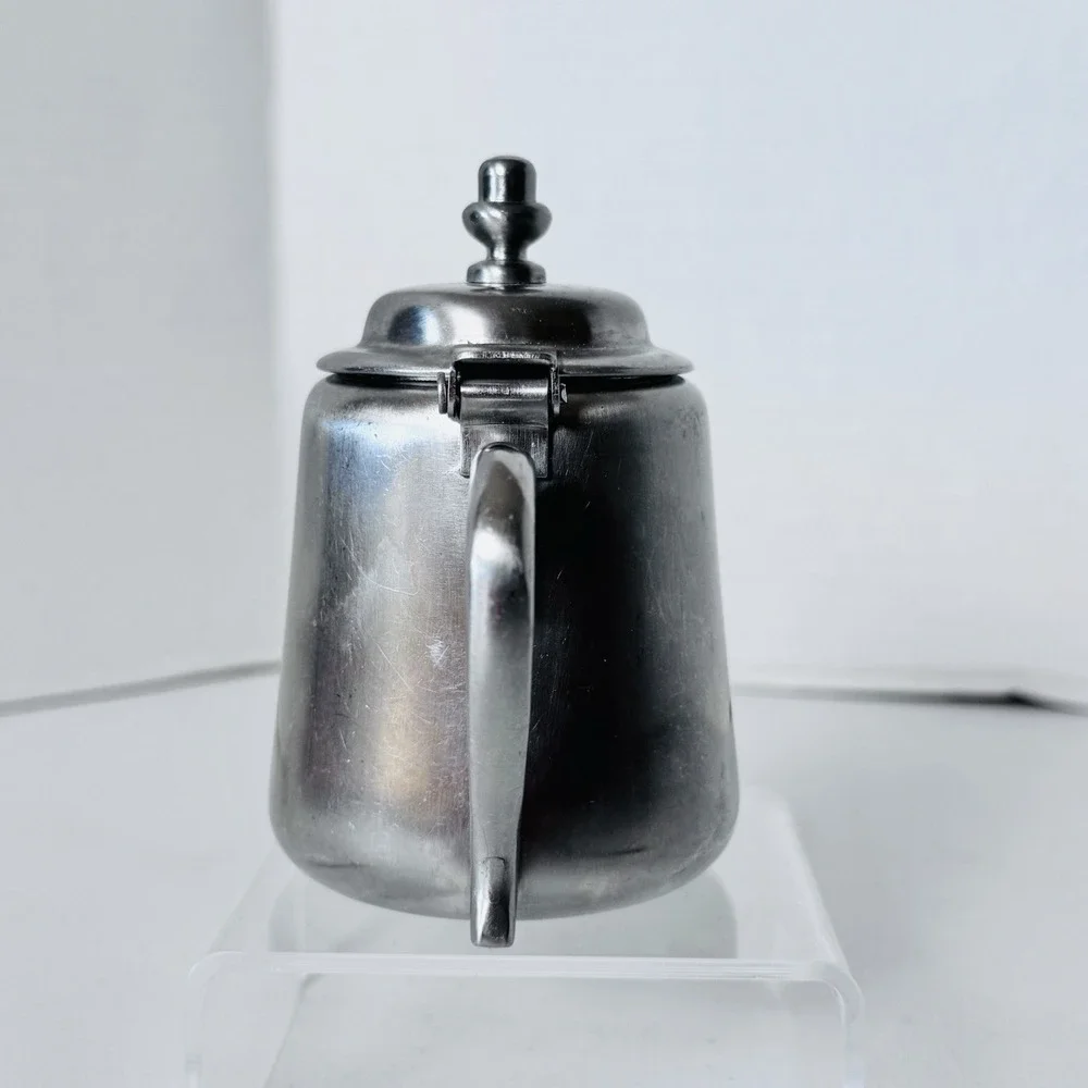 Vintage‎ Halco Nickel & Silver Lift Top Creamer 407-924 Made In Japan